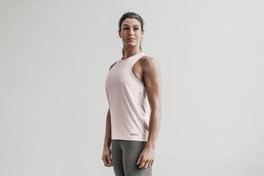 Nobull High-Neck Seasonal Colors Women's Tank Tops Rose | Australia (MB7329)